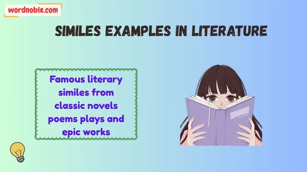 100 Similes Examples in Literature