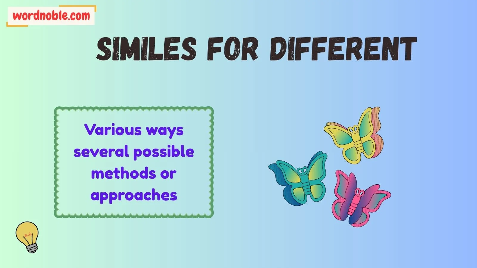 Another Word For Different Ways