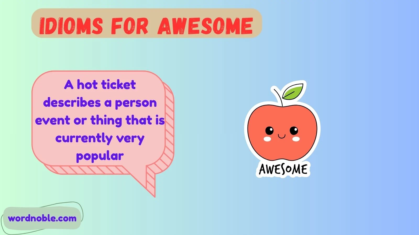 Funny Idioms For Awesome