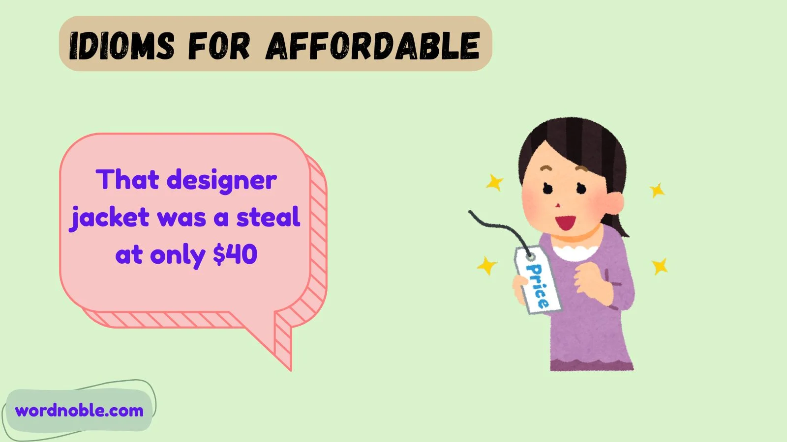 idioms for affordable