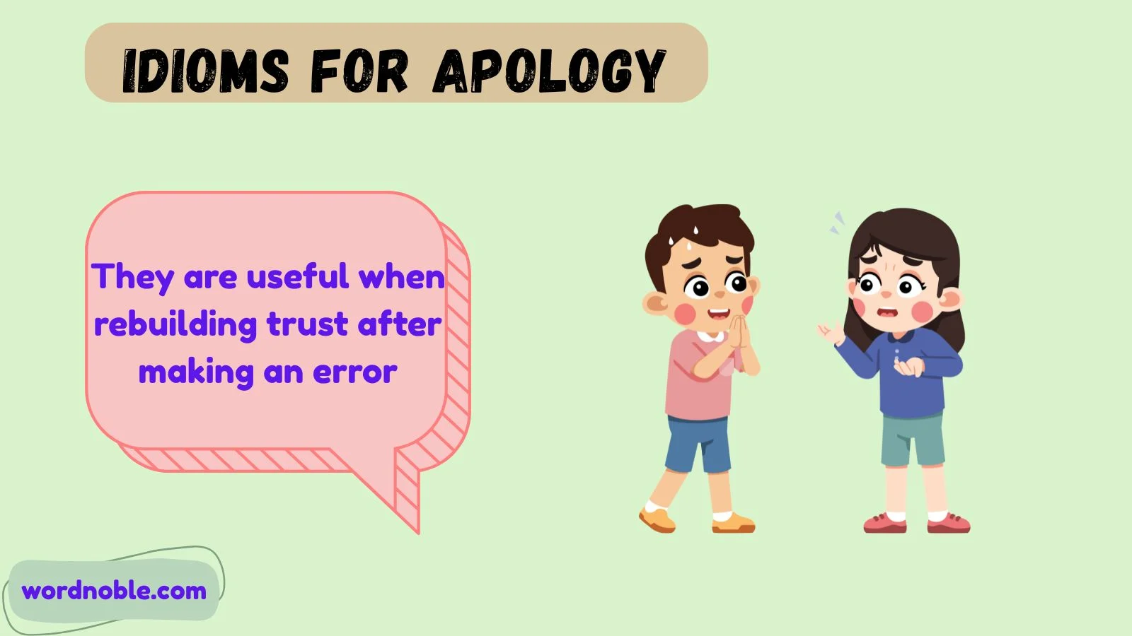 idioms for apology
