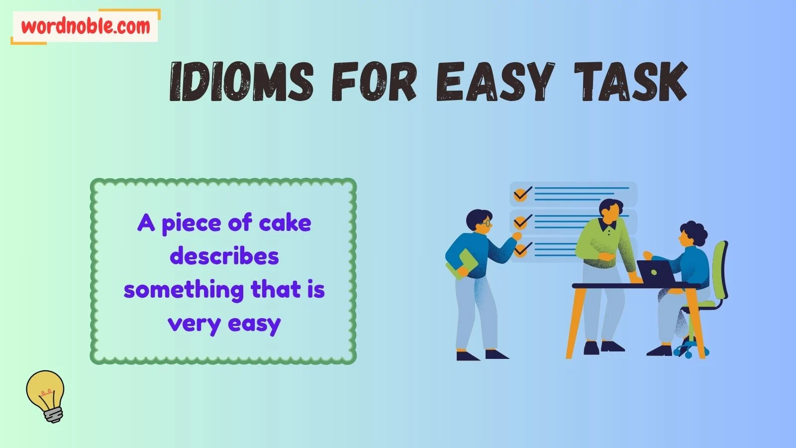Idioms For Easy Task in English