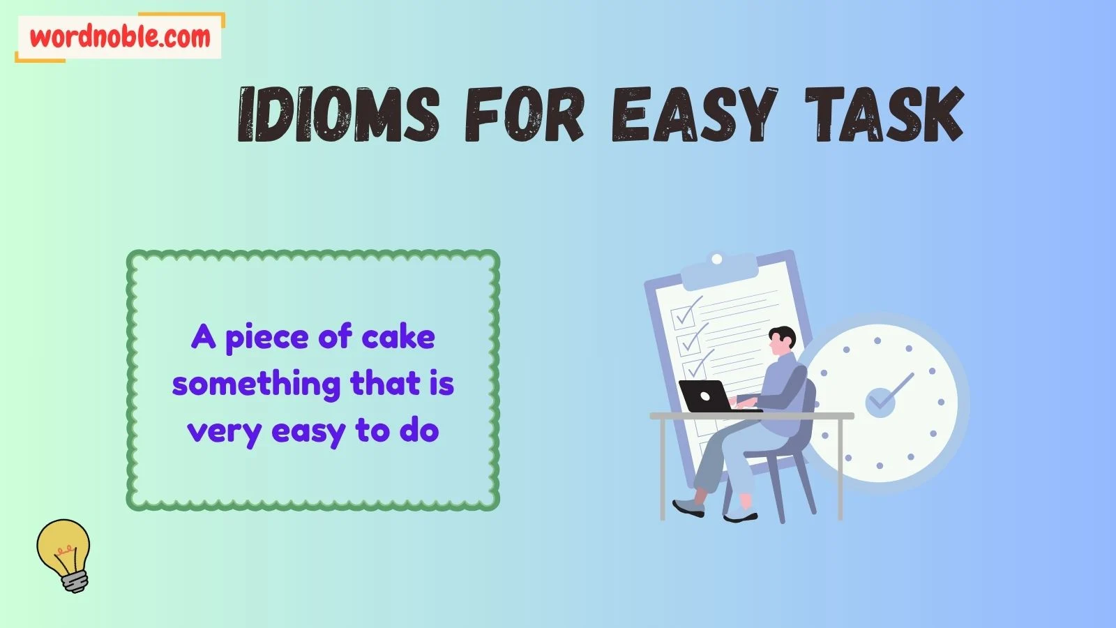 Idioms For Easy Task With Meaning