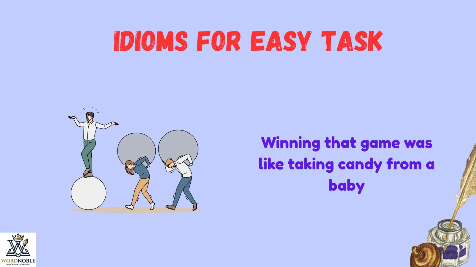 idioms for easy task