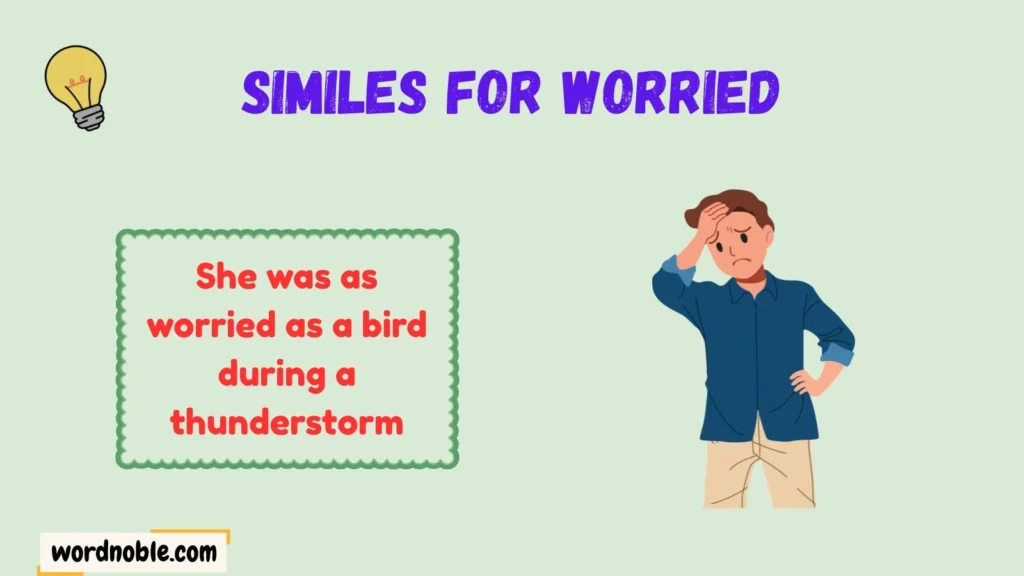 Meaning of Similes for Worried