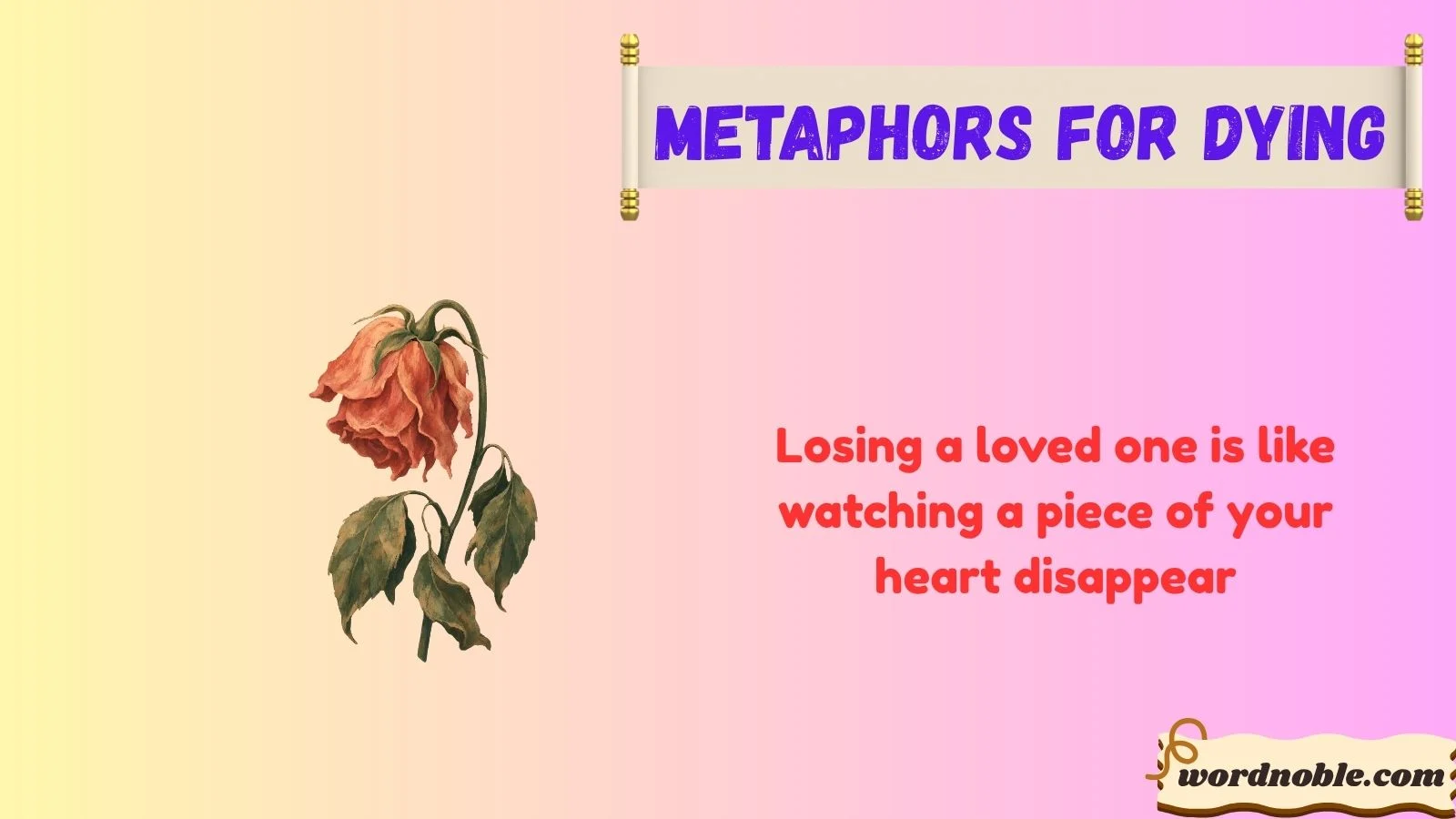 Metaphors for Dying of a Loved One