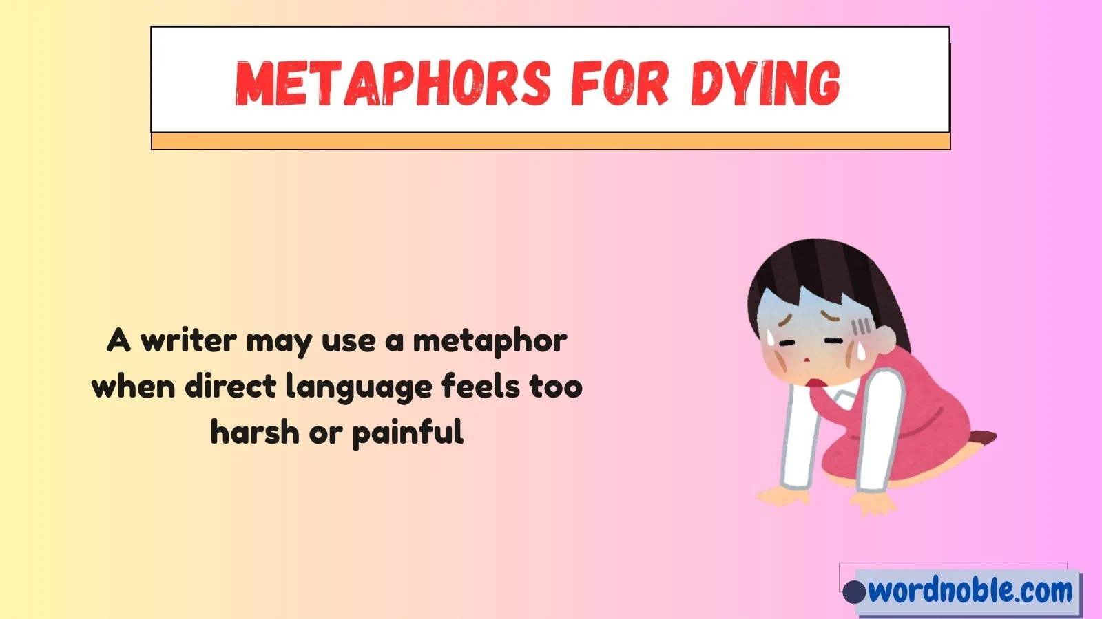 metaphors for dying