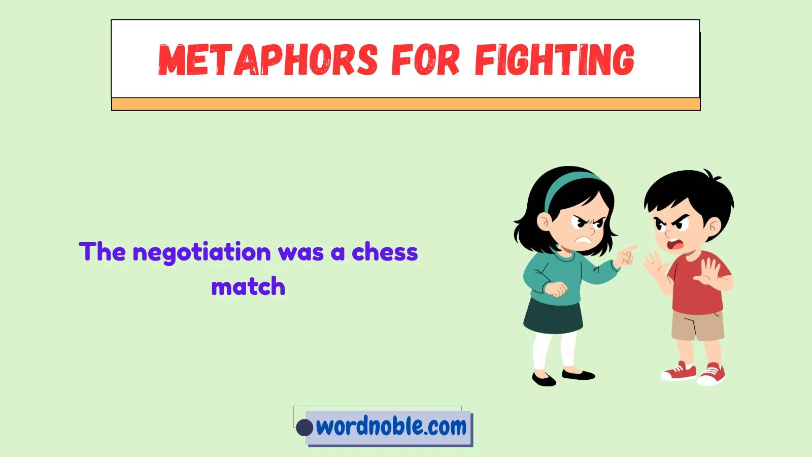 metaphors for fighting