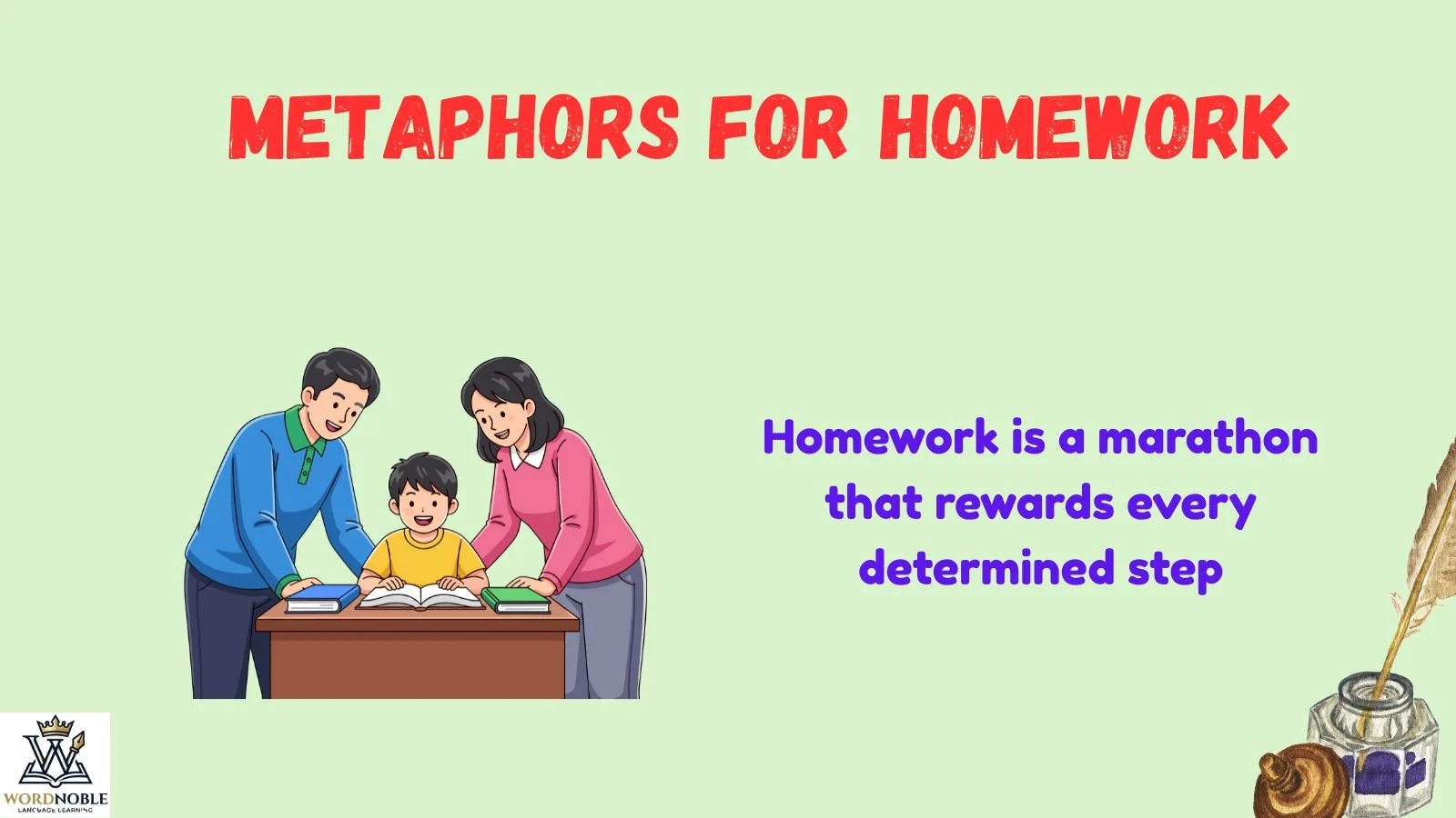 metaphors for homework