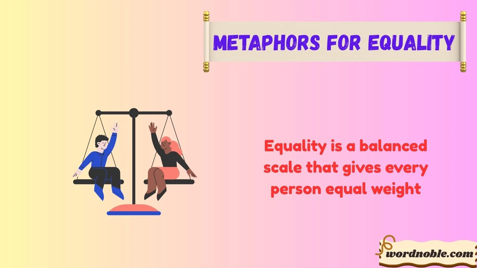 Short Metaphors For Equality