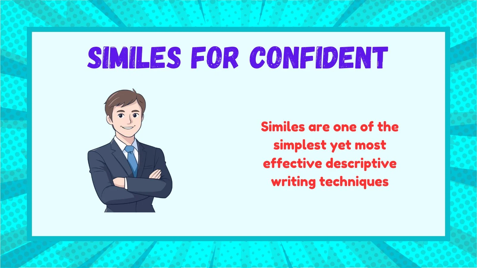 similes for confident