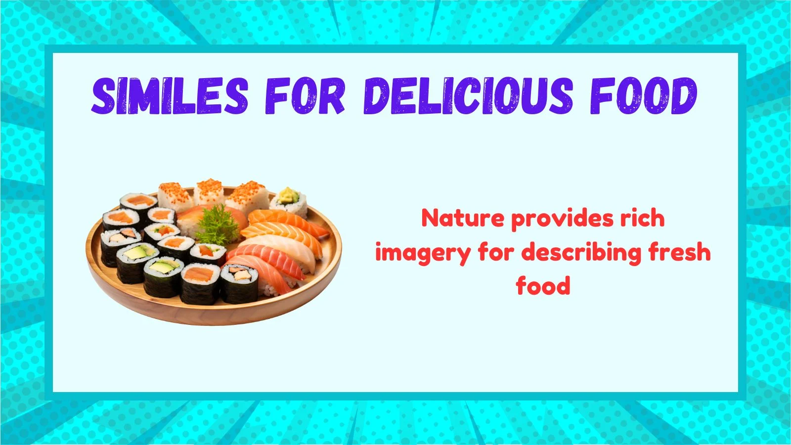 similes for delicious food