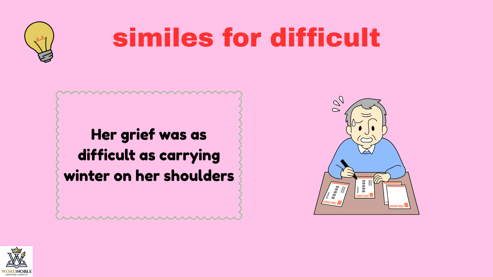 similes for difficult