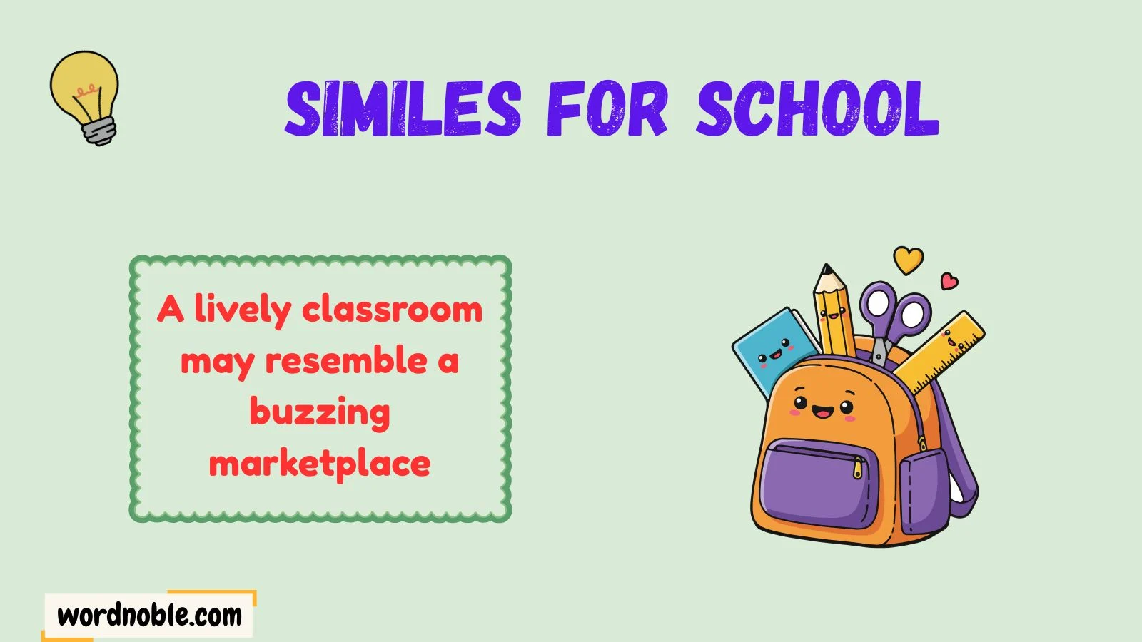 similes for school