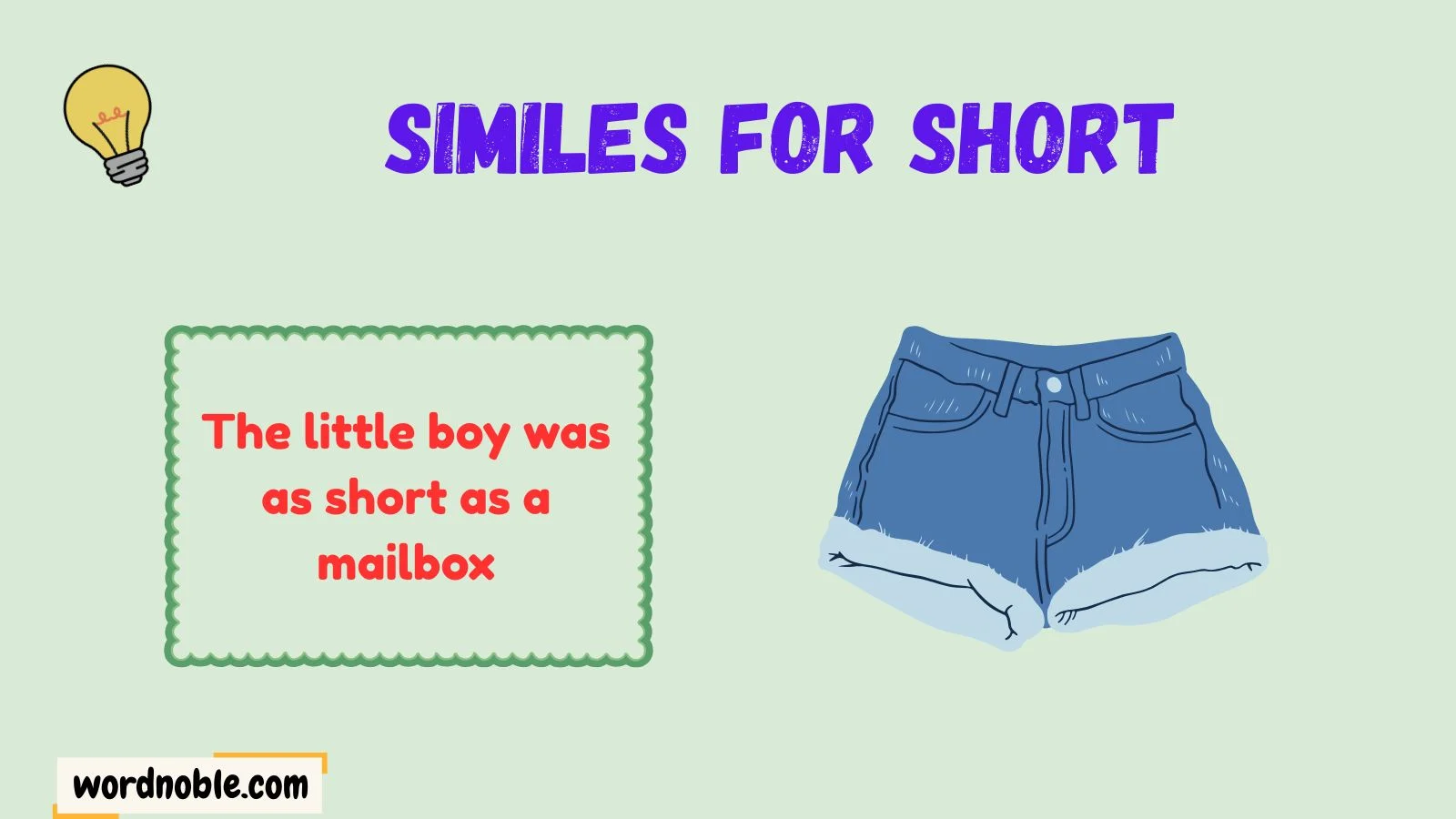 similes for short