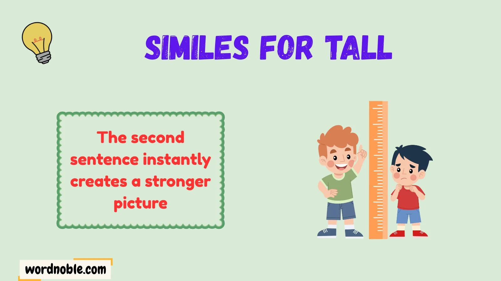 similes for tall