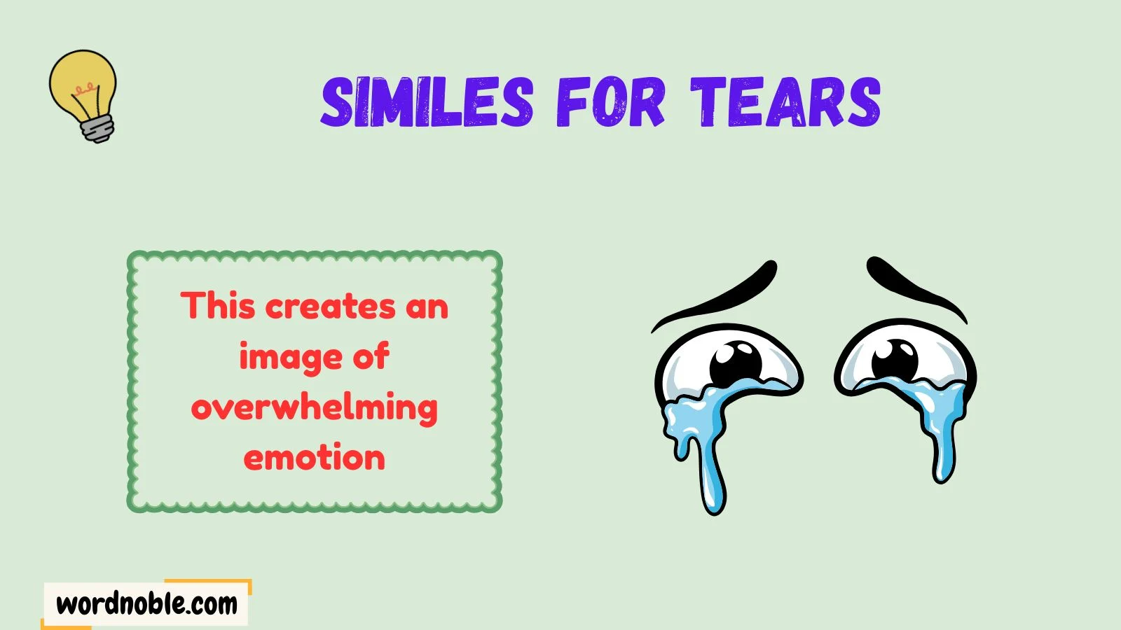 similes for tears