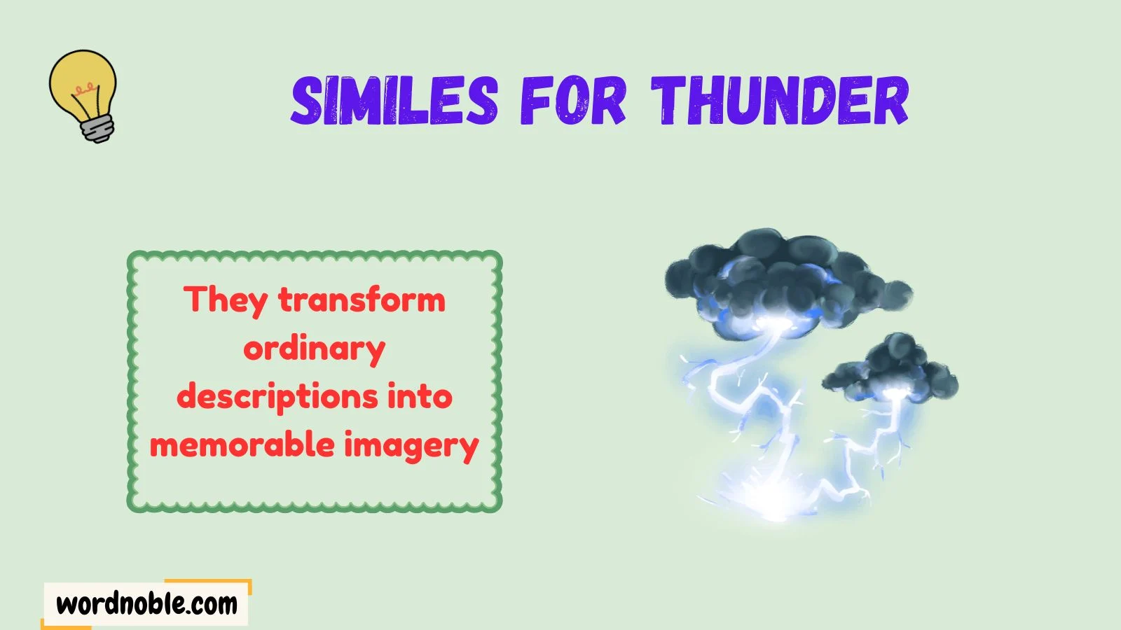 similes for thunder