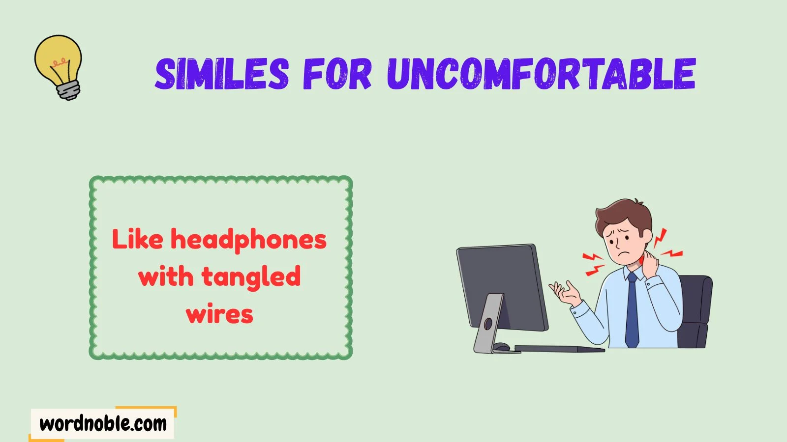 similes for uncomfortable
