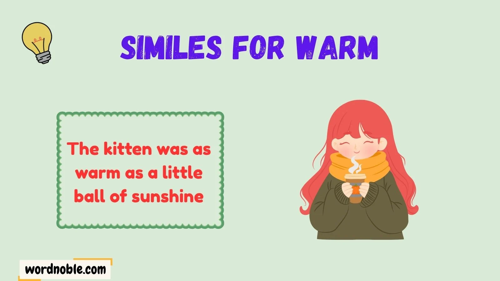 Similes for Warm