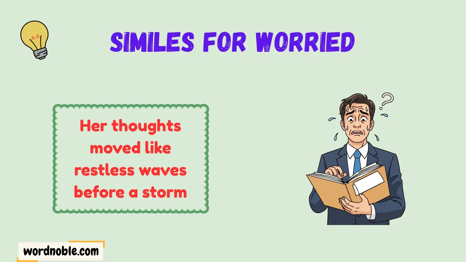 similes for worried