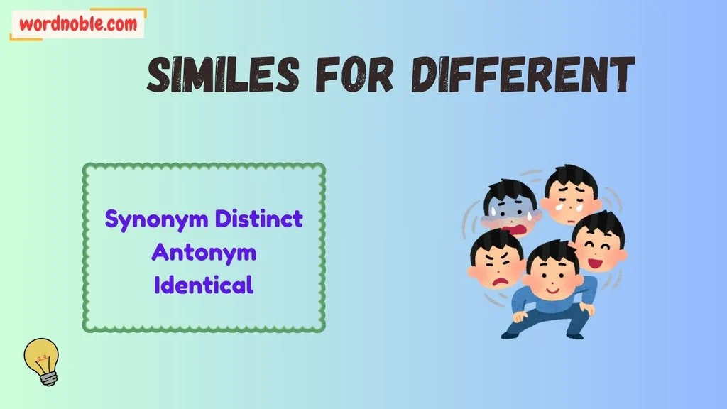 Synonym And Antonym of Different