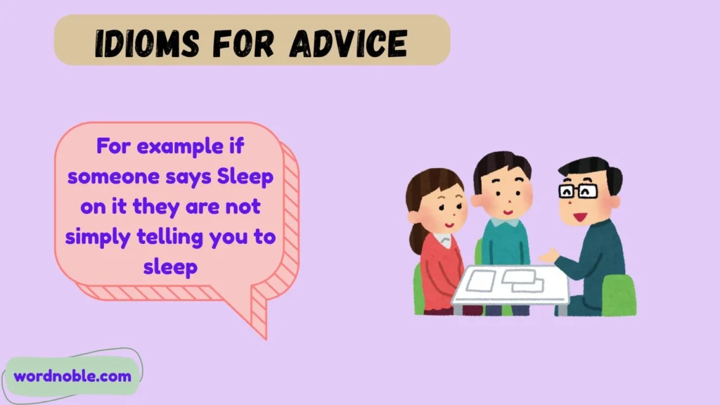 What Are Idioms for Advice
