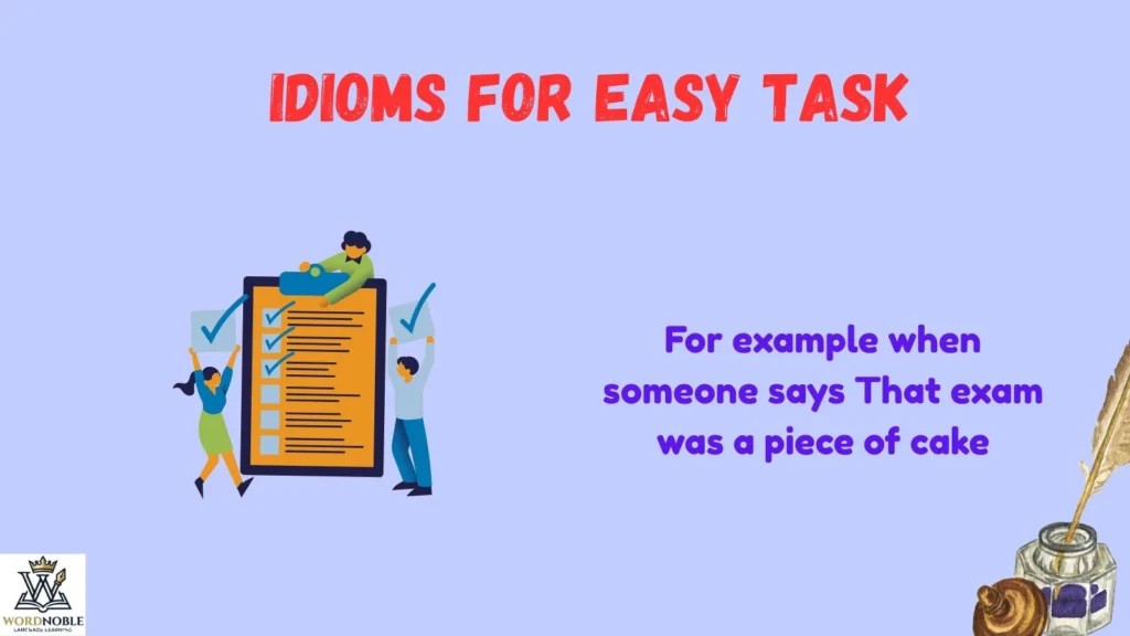 What Are Idioms for an Easy Task?