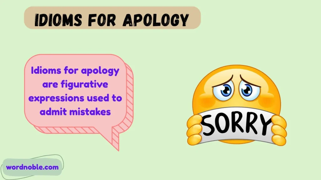 What Are Idioms for Apology?