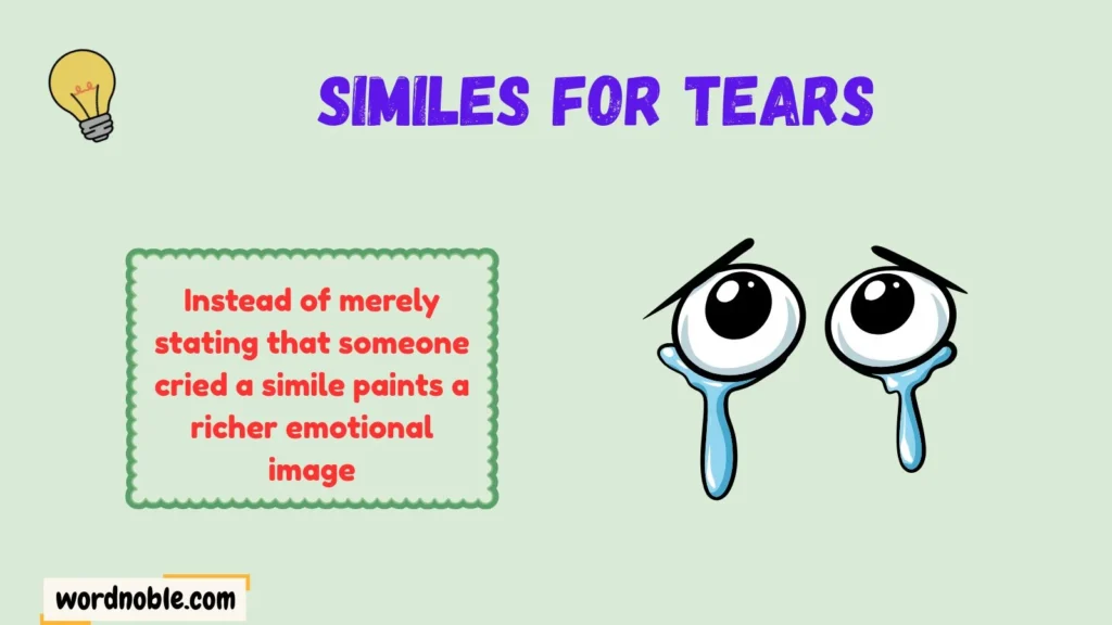 What Are Similes for Tears?