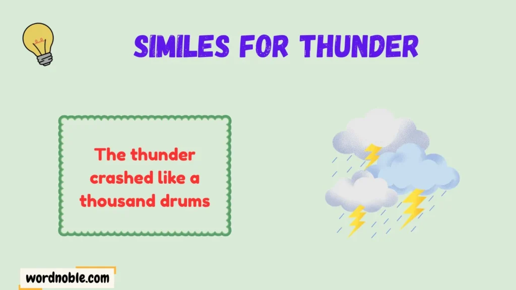 What Are Similes for Thunder?