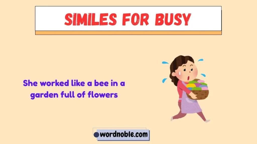 What Do Similes for Busy Mean?