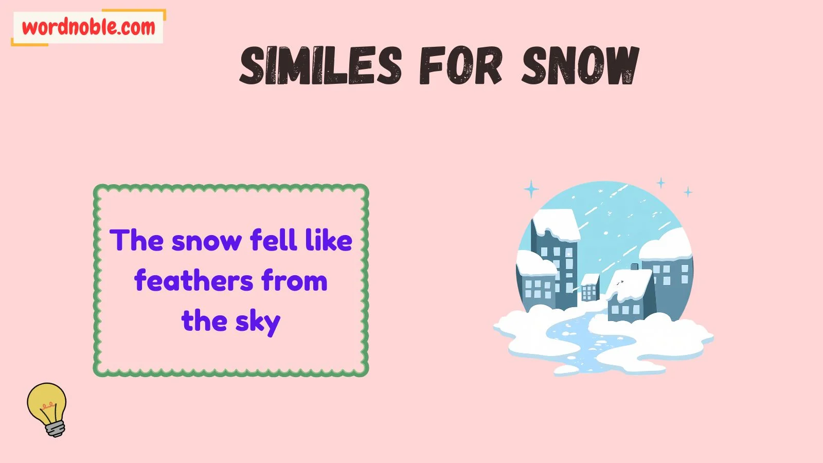 How Similes for Snow Work