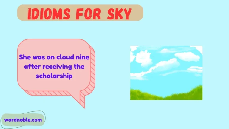 idioms for sky