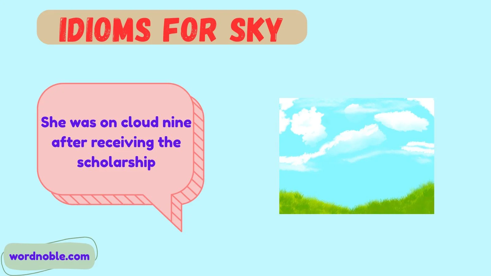 idioms for sky