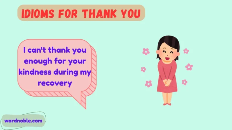 idioms for thank you