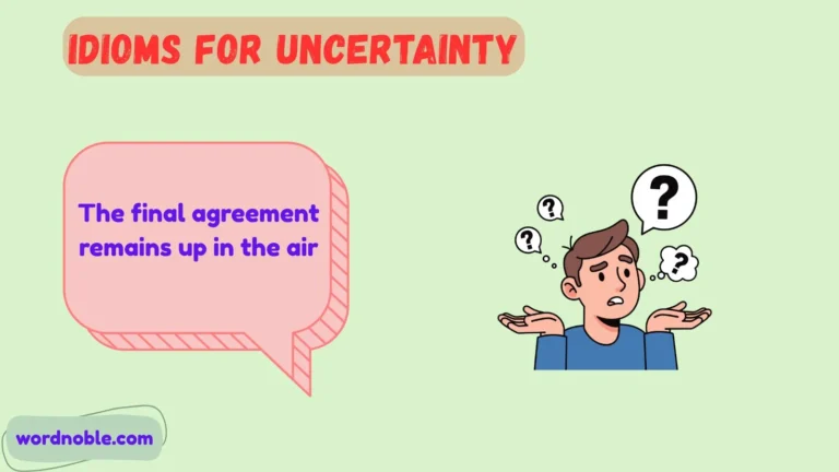 idioms for uncertainty