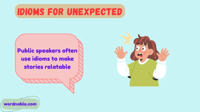 idioms for unexpected