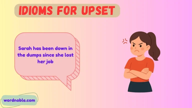 idioms for upset
