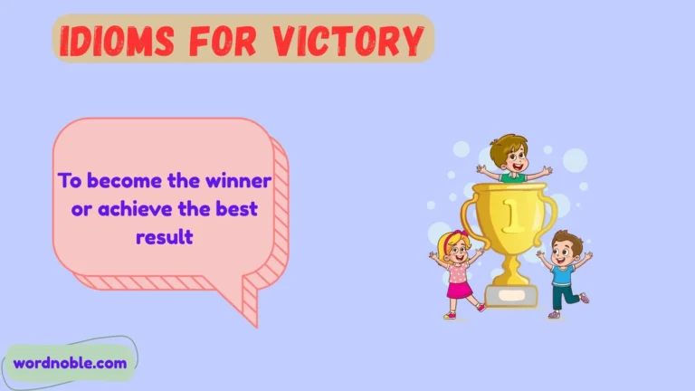 idioms for victory