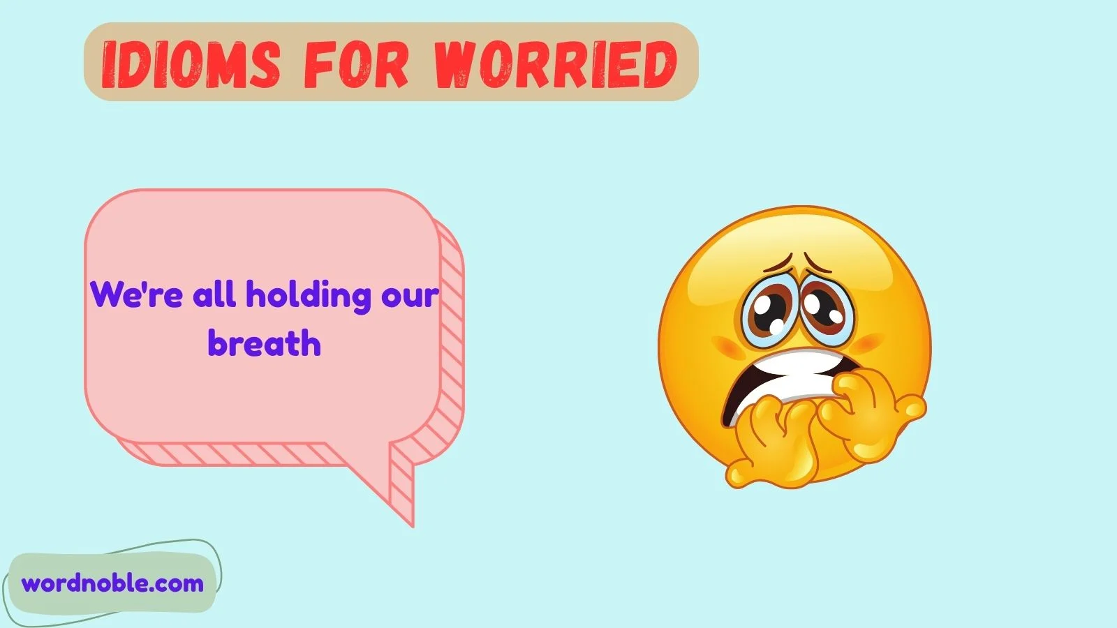 idioms for worried