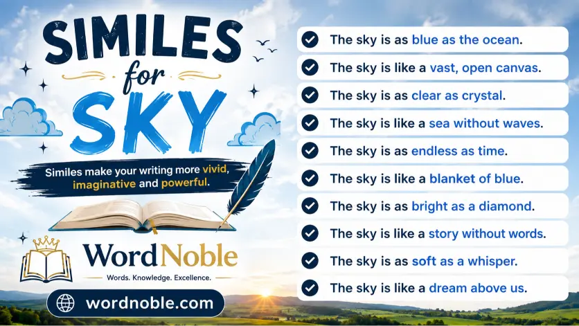 similes for sky