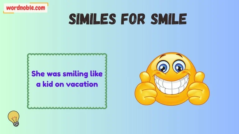 similes for smile