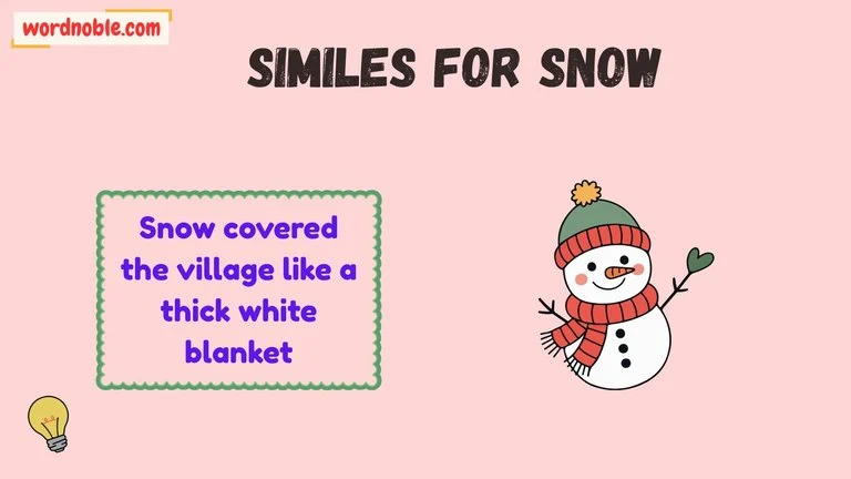 similes for snow
