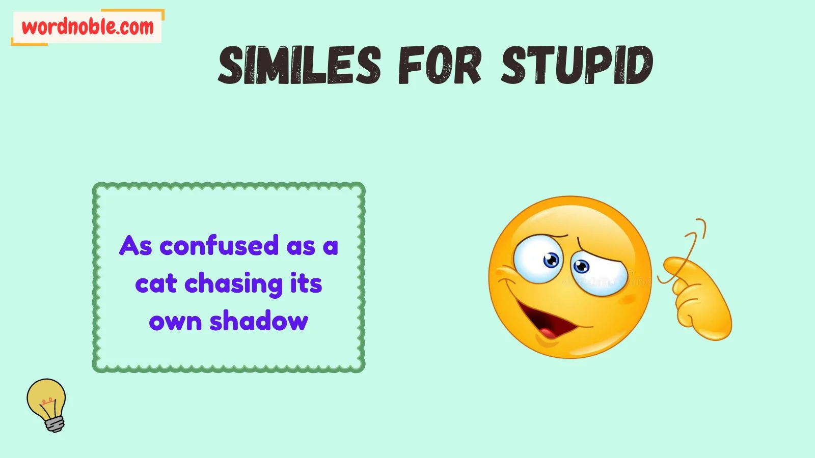 similes for stupid