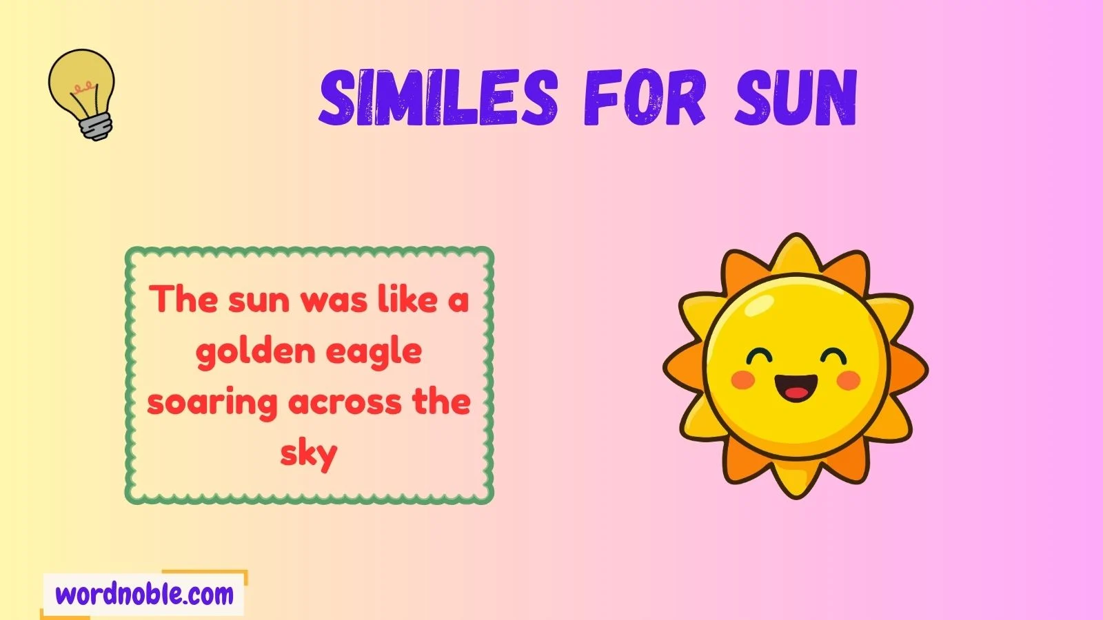 similes for sun