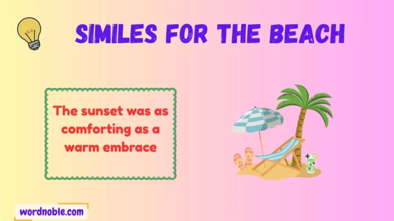 similes for the beach
