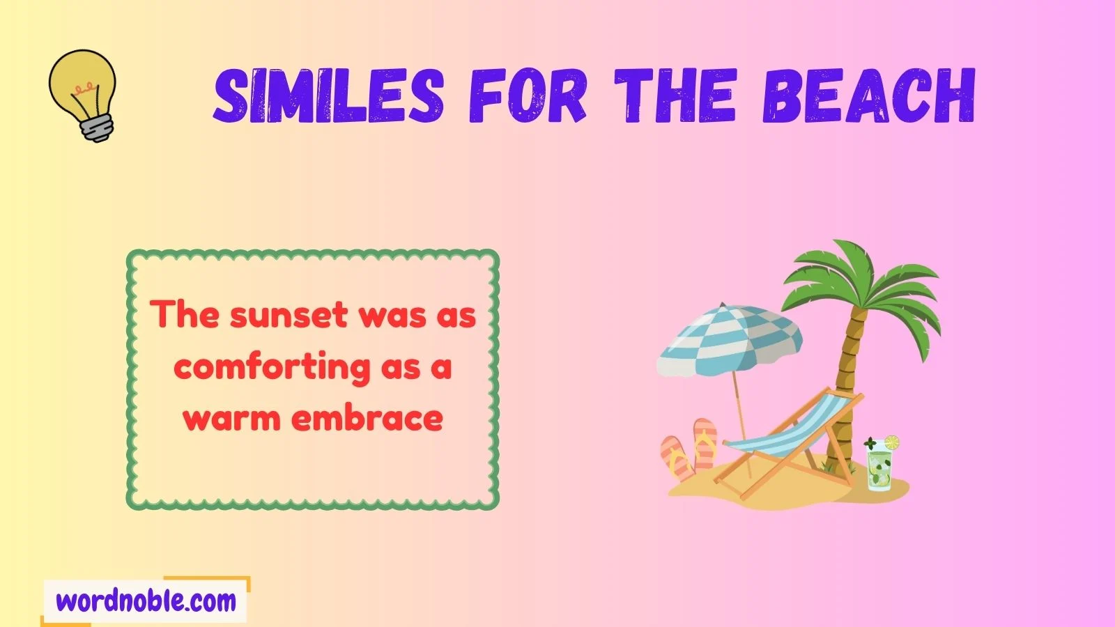 similes for the beach