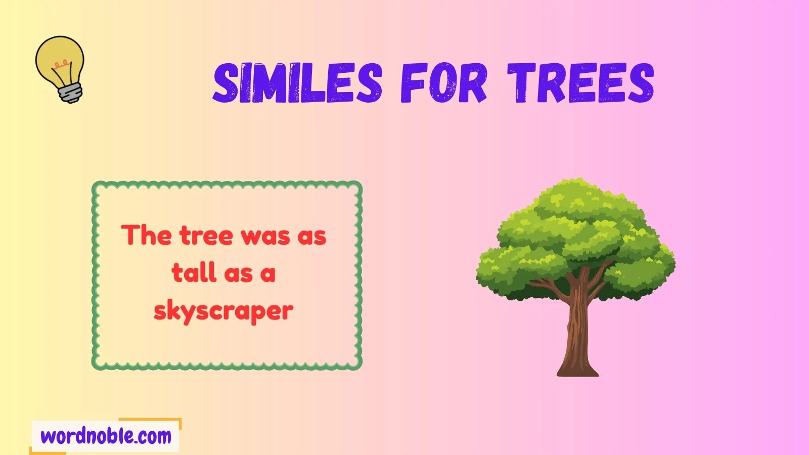 similes for trees