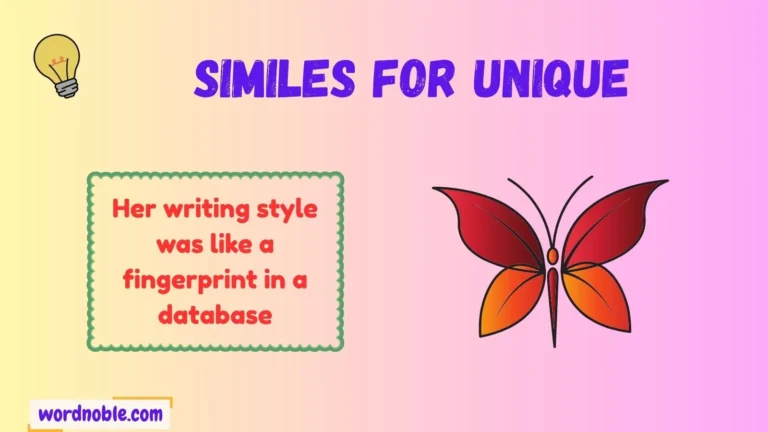 similes for unique
